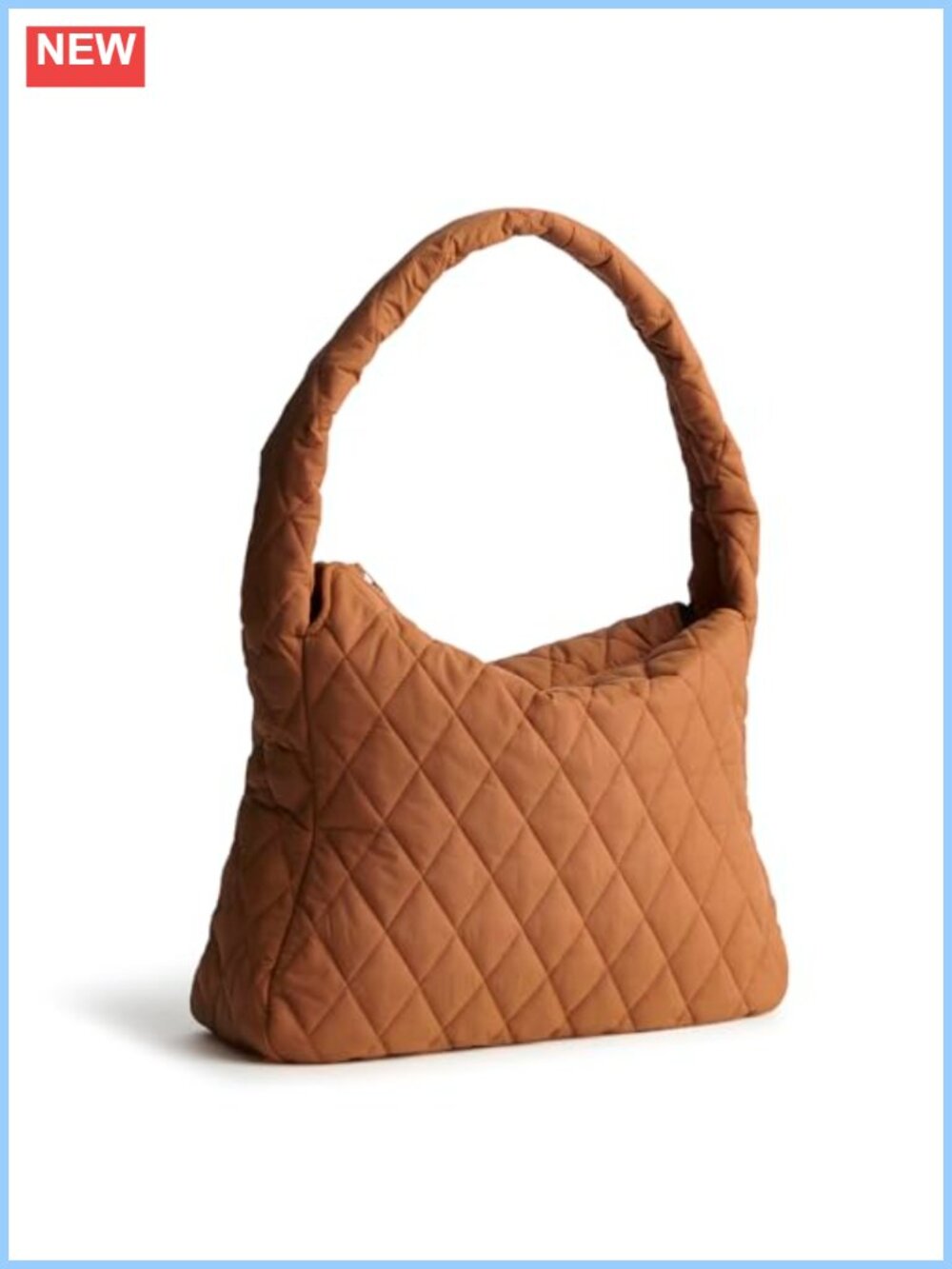 Featherweight Tifton Hobo Tote Bag Lightweight Recycled Quilted Zip